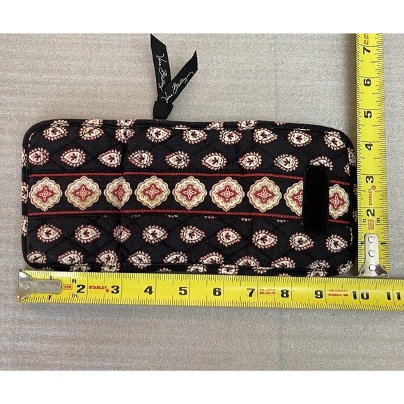 Vera Bradley Classic Black Tri-Fold Wallet Retired 2006 ID Coin Card Bill Slots - Picture 3 of 11